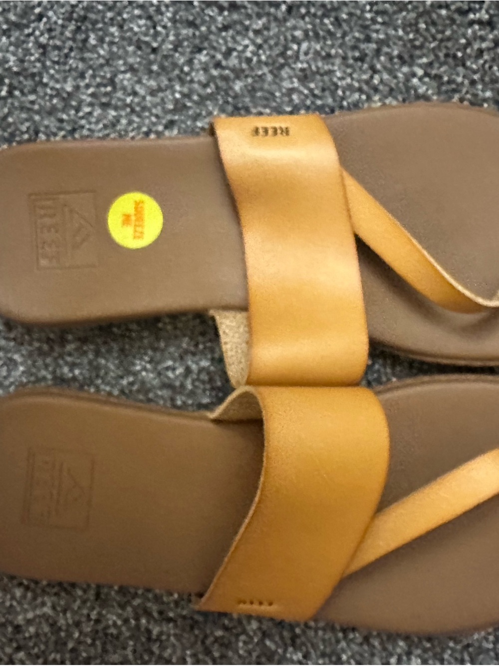 Reef Brown Tan Leather Slide